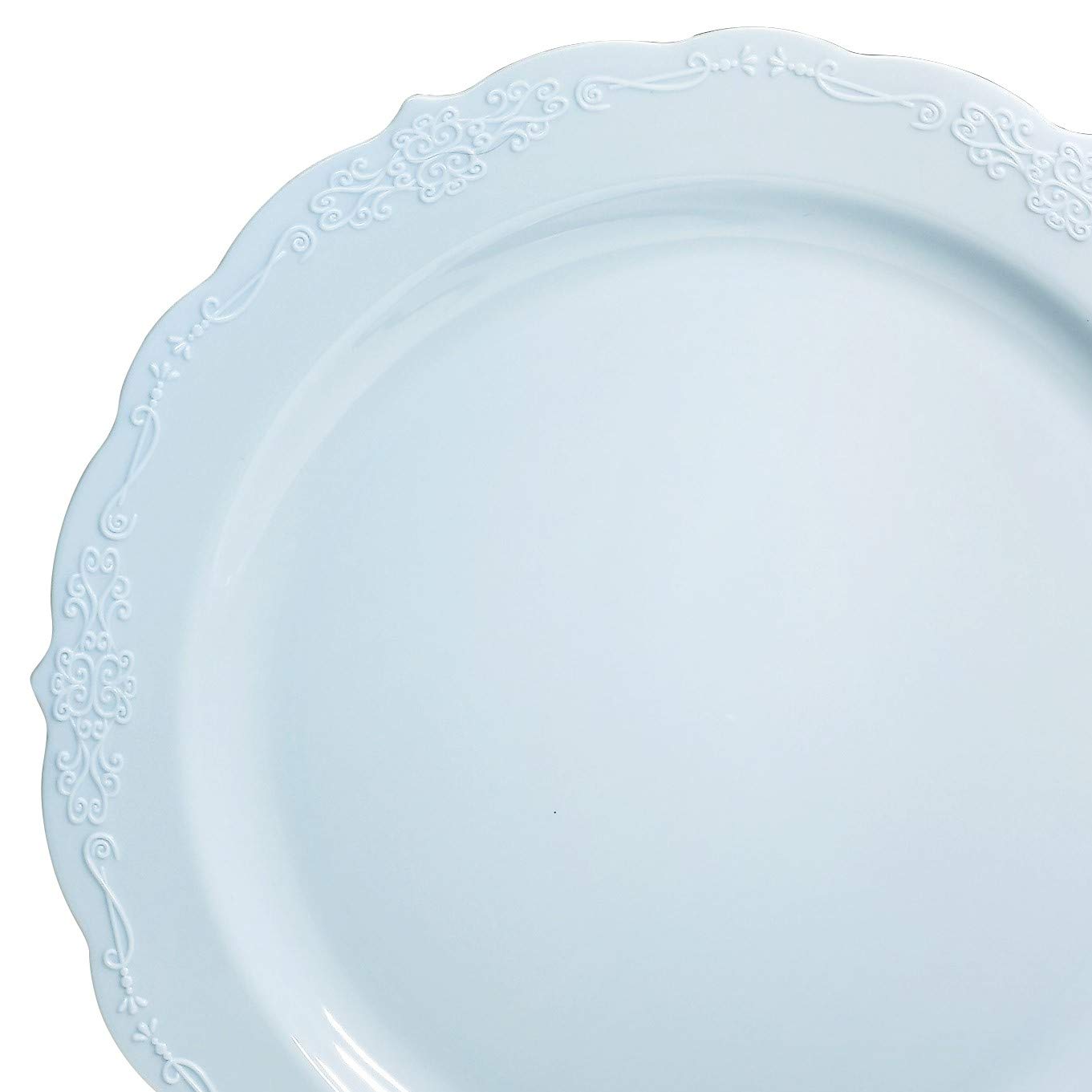 240-Pack Vintage Disposable Plates for Weddings & Parties - 10'' Dinner & 7.5'' Salad Plates (Verona Blue)