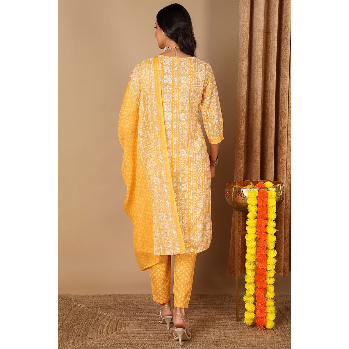 Stylish Yellow Cotton Kurta Set for Women | Festive & Party Wear | Comfortable Ethnic Outfit for Diwali, Weddings & Special Occasions