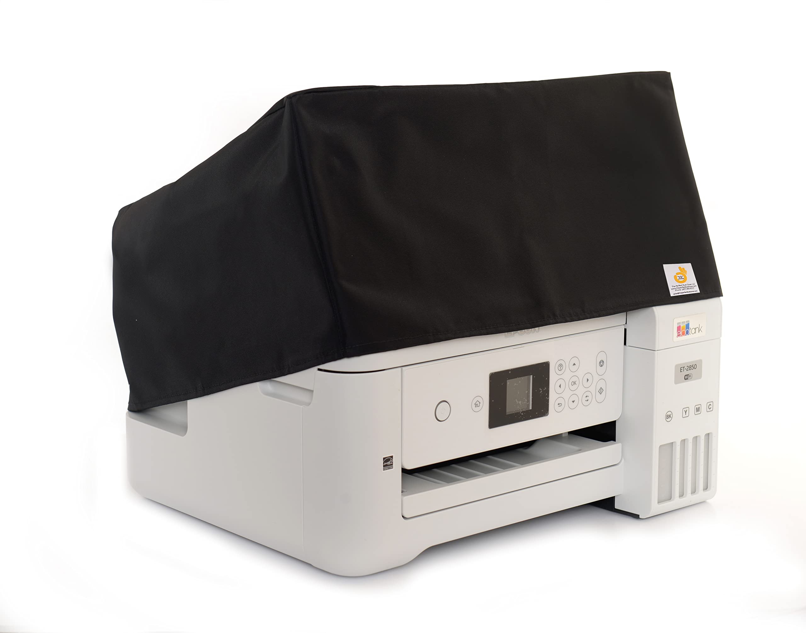 Premium Black Nylon Dust Cover for Epson EcoTank ET-2720/ET-2800/ET-2803 Printers - Anti-Static, Double-Stitched Protection - Ideal for Home Office, School & Small Business Use
