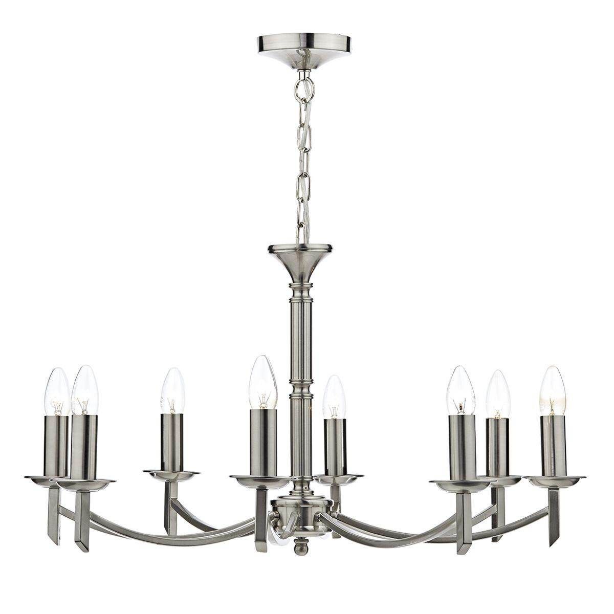 Ambassador 5/8Lt Dual Mount Light Fixture - Antique Brass & Satin Chrome Finish for Ceiling or Wall Lighting - Perfect for Living Room, Bedroom, or Hallway Decor