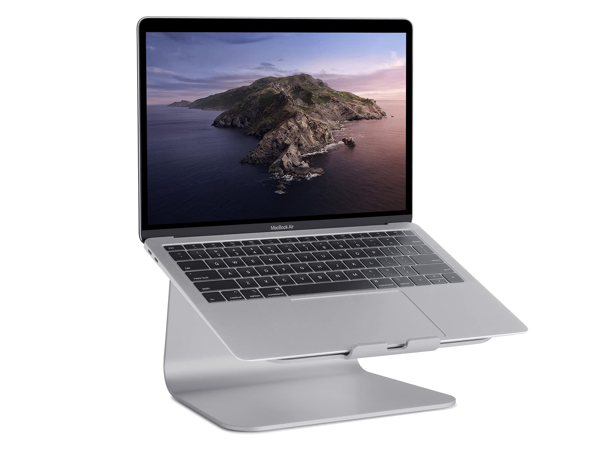 Rain Design mStand Laptop Stand for MacBook Pro & Air - Ergonomic Aluminum Computer Holder - Space Gray (Perfect for Home Office & Workspace Setup)