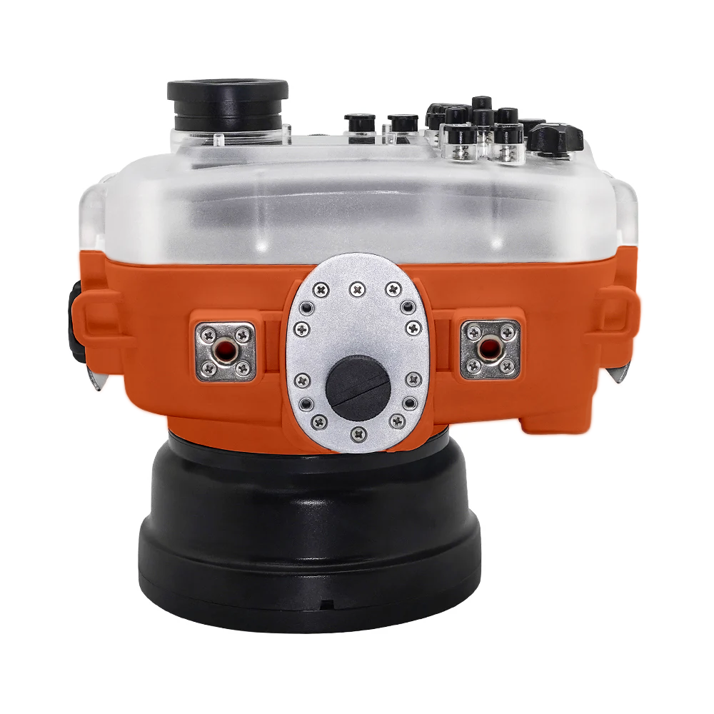 SeaFrogs Underwater Housing for Sony A6xxx Series - 67mm Threaded Short Port with Macro Port (Orange) - GEN 3 - Perfect for Scuba Diving & Underwater Photography