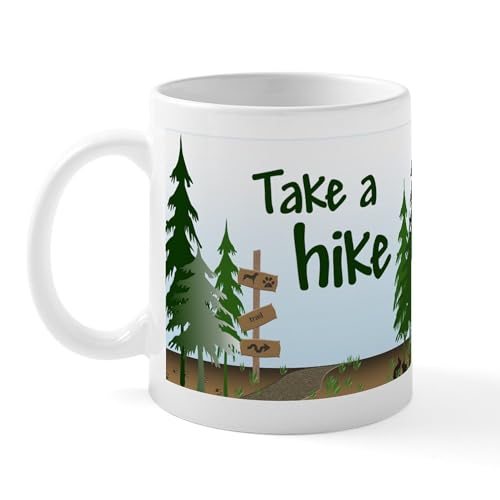 White - Take A Hike Mug