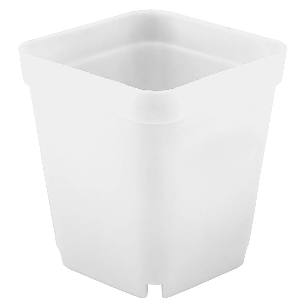 Zerodis Succulent Pots - Plastic Planters for Home & Office Decor (White)