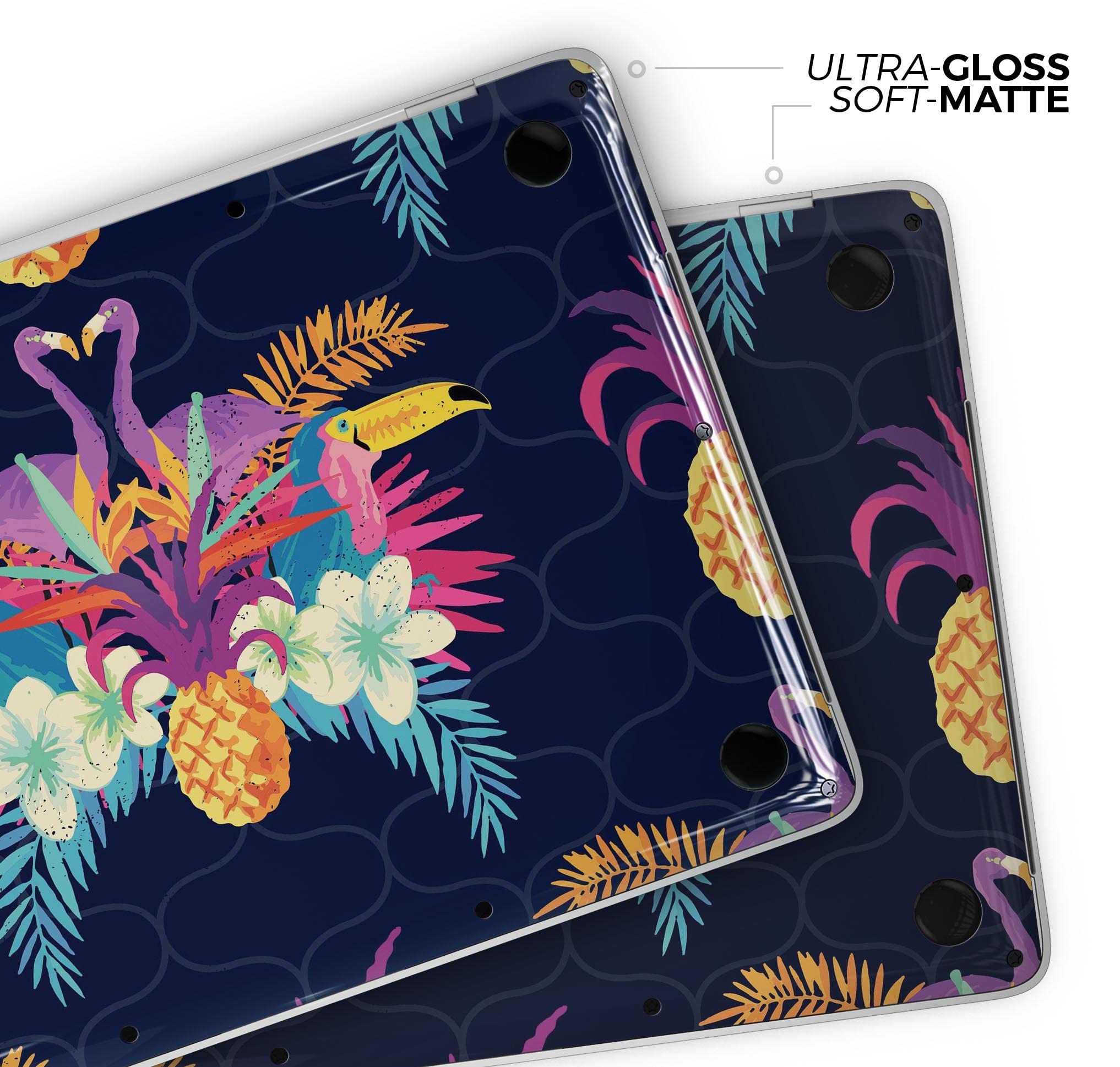Tropical Neon Summer Full-Body Wrap Decal Skin for MacBook Air 13