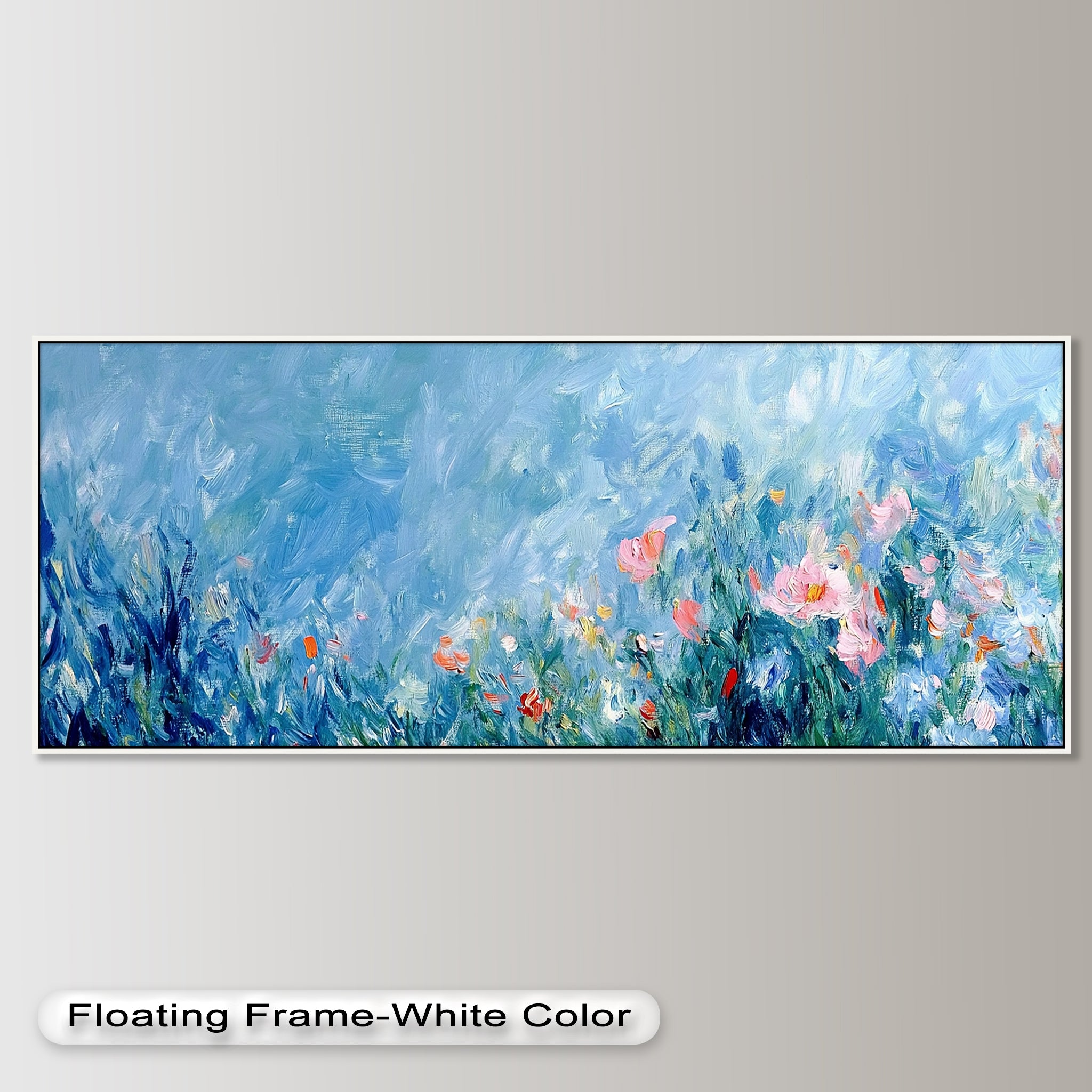 Abstract Floral Impressionist Oil Painting - Handmade Canvas Wall Art for Living Room, Bedroom & Office Decor