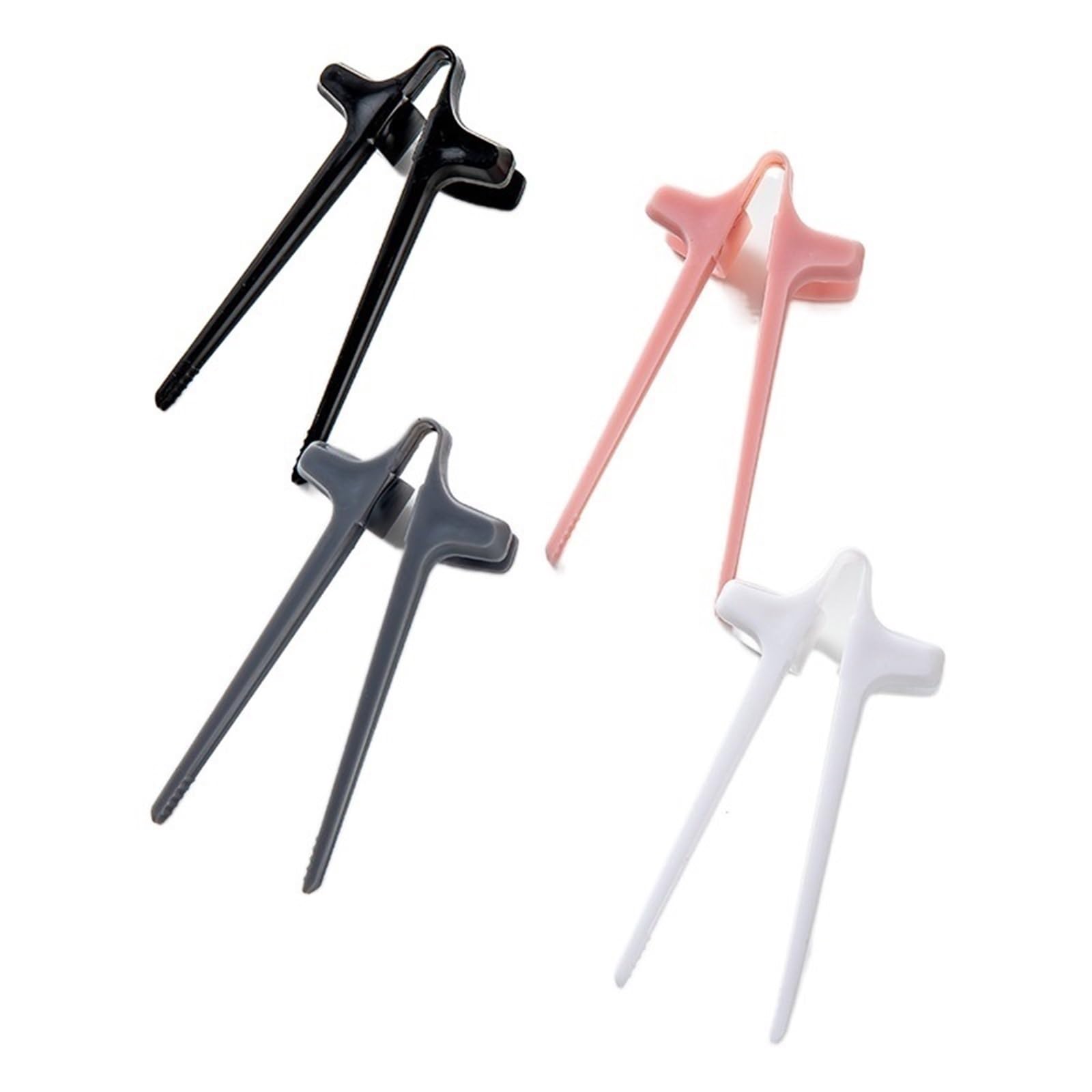Premium Stainless Steel Hair Removal Tweezers - Non-Slip Grip for Eyebrow Shaping & Facial Hair Plucking | Also Great as Snack Tongs, Food Picking Utensil & Craft Tool (Grey)