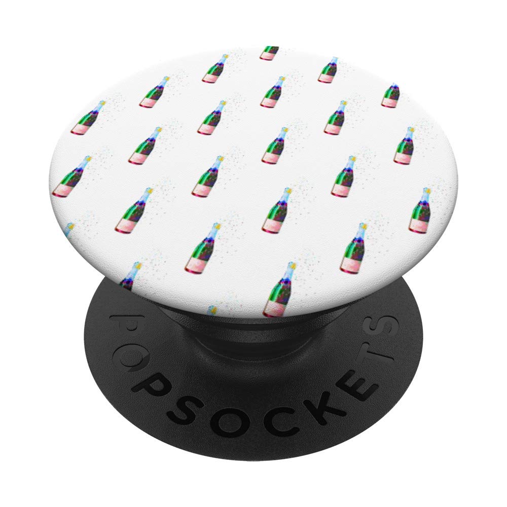 Champagne Bottles Pattern PopSockets Phone Grip & Stand - Expandable Phone Holder for iPhone, Samsung, Tablets - Perfect for Parties, Weddings & Celebrations