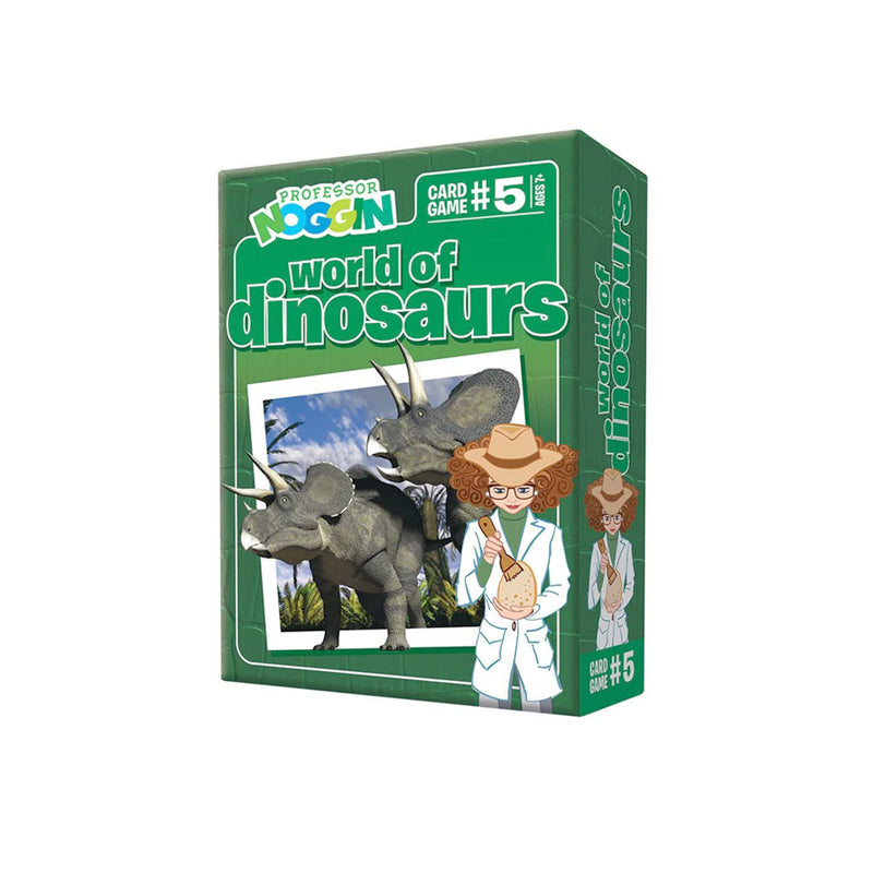 Professor Noggin: World of Dinosaurs Trivia Card Game - Educational Dinosaur Facts for Kids & Family Game Night - Perfect for Classroom Learning & Homeschool Activities