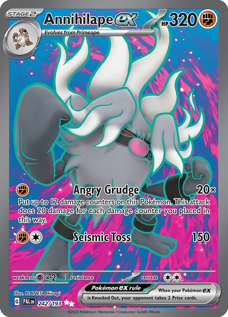 Annihilape EX Pokemon TCG Card 242/193 - Rare Collectible for Battles & Trading