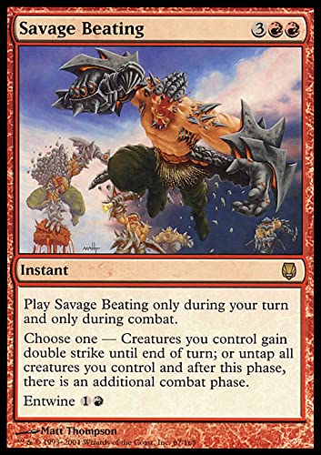 Magic: The Gathering Singles - MTG Darksteel DST67 Savage Beating Red Card for Collectors & Players | Perfect for Commander & Standard Decks