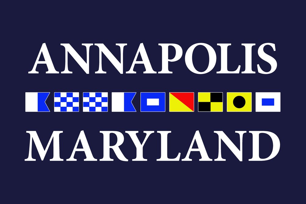 Premium Nautical Flags Metal Art - 24x36 Gallery Quality Aluminum Decor for Home & Office - Annapolis, Maryland Inspired Coastal Wall Art for Living Room, Bedroom, or Nautical Themed Spaces