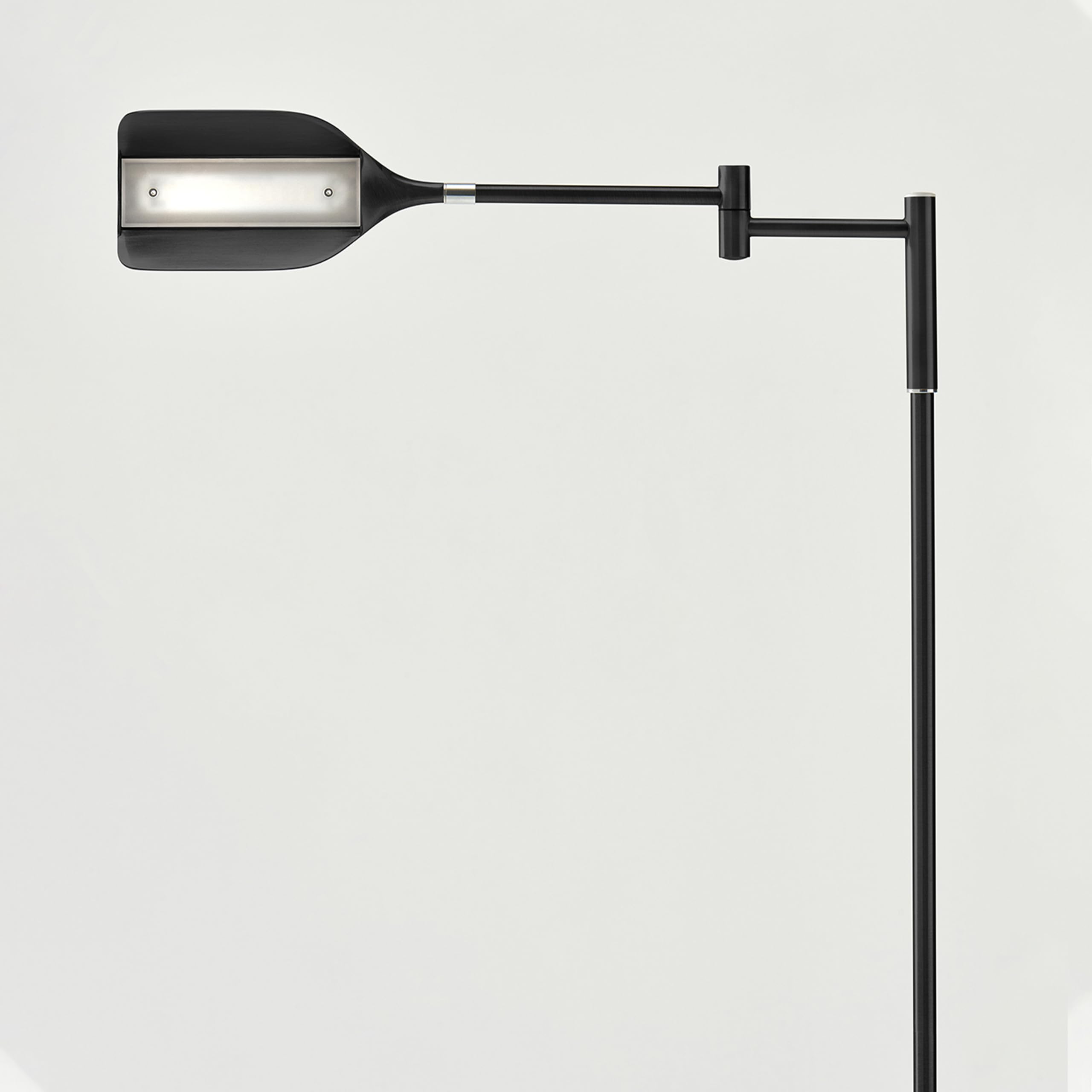 Brightech Leaf Pharmacy LED Reading Floor Lamp - Dimmable & Adjustable Standing Lamp with Easy Rotation for Living Room, Office, Sewing & Crafting - Perfect for Reading, Working & Hobbies (Jet Black)