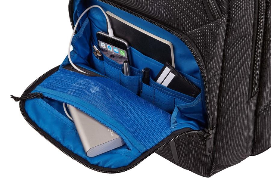 Thule Crossover 2 30L Laptop Backpack for Men & Women - Durable Water-Resistant Business Travel Backpack with Laptop Compartment - Perfect for Commuting, Work, School & Outdoor Adventures (Black)