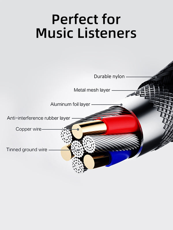 3.5mm Male to Female Aux Audio Extension Cable - 6ft Stereo Headphone Jack Cord for Speakers, Headphones, Car Audio & Home Theater Systems
