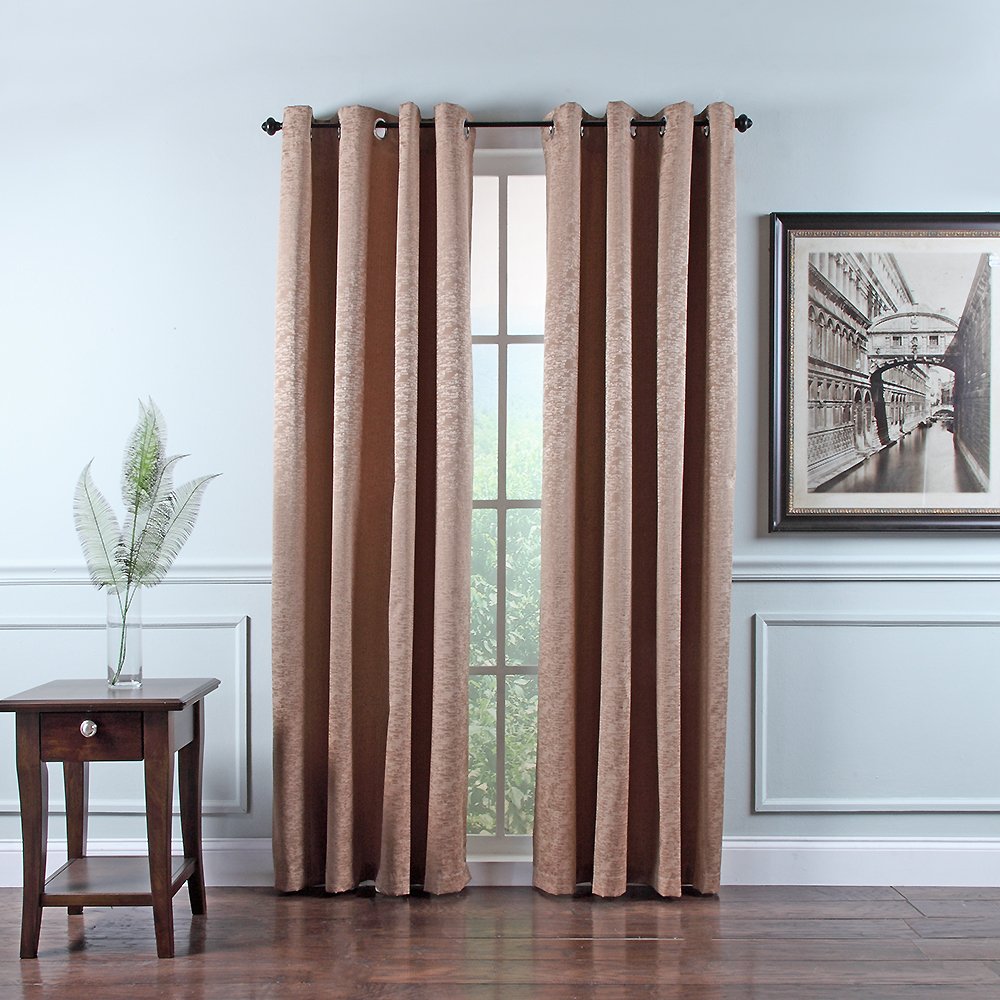 Renaissance Home Fashion Stylemaster Foam Back Grommet Curtain Panel - 55 x 84 Inches, Wine Red - Thermal Insulated Blackout Drapes for Living Room & Bedroom Window Treatments