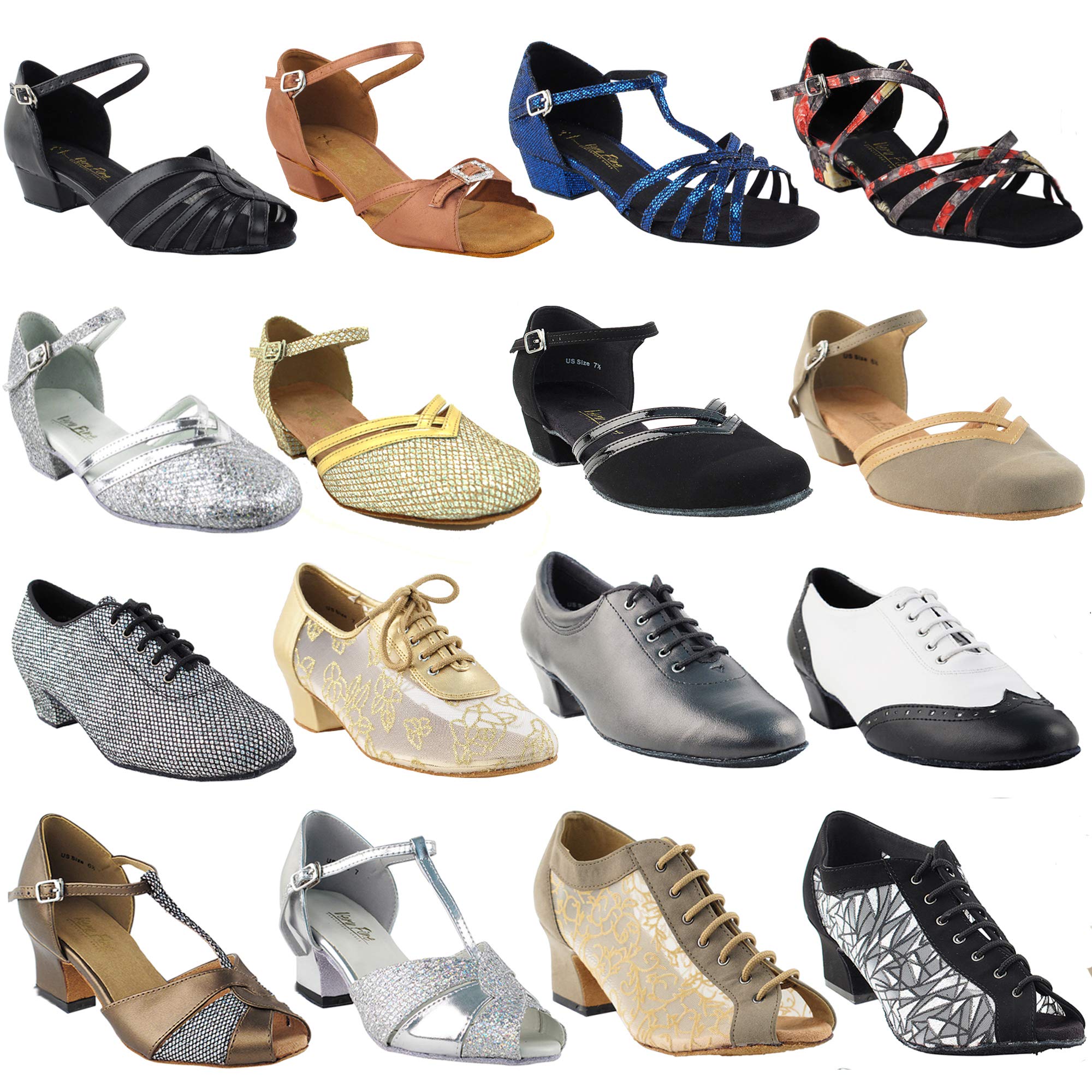 50 Shades Professional Thick Block Heel Dance Shoes for Practice & Teaching - 1