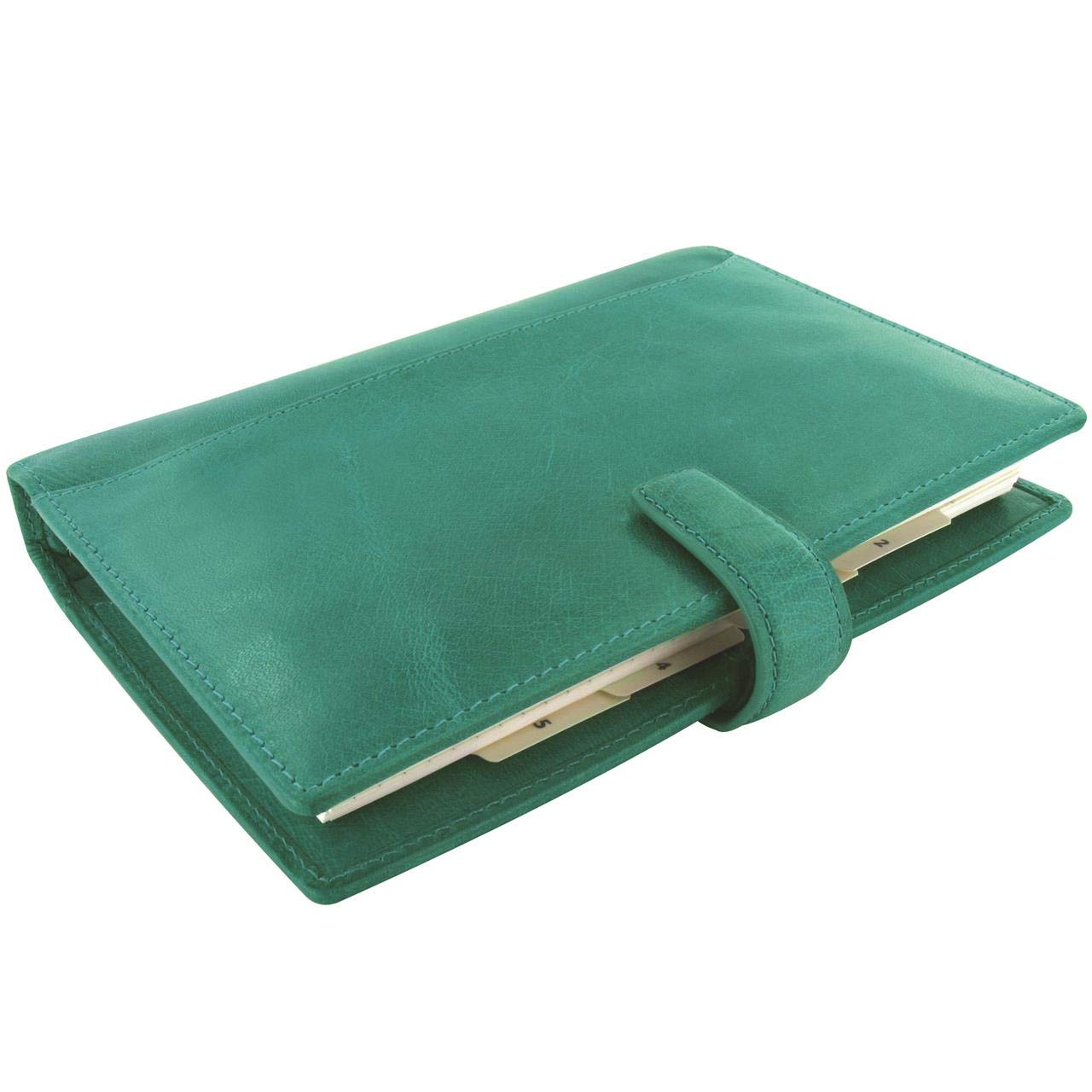 Premium Filofax Personal Organizer - Rockwood Bible Style in Emerald Green, Genuine Leather A5 Planner for Work, School & Daily Productivity | Perfect Office Gift & Journaling Notebook