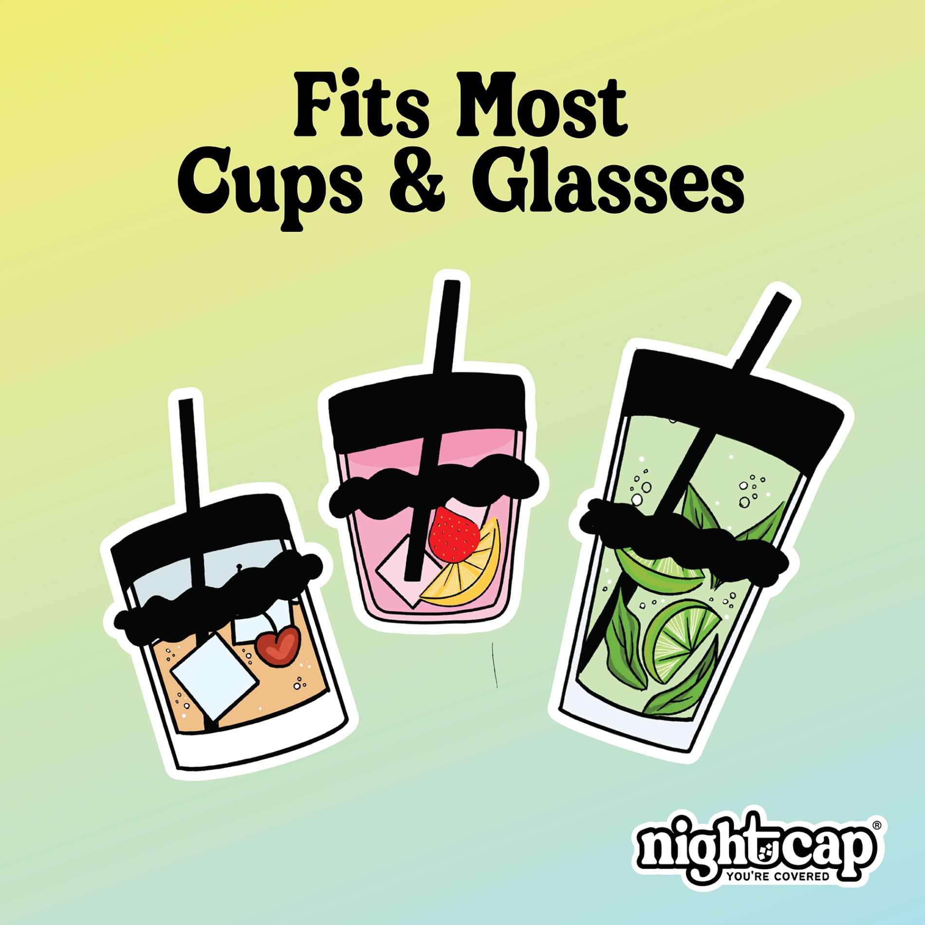 Nightcap The Original Drink Cover Scrunchie, 20 Pack Black – Reusable Hair & Wrist Band for Drink Protection | As Seen On Shark Tank & TikTok | Prevent Drink Spiking with Sanitary Pocket | Perfect for Bars, Parties, Travel & College Events