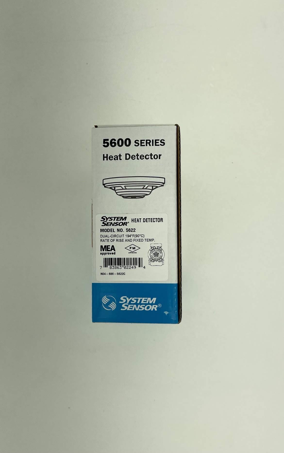 System Sensor 5622 Fixed Temperature Rate of Rise Heat Detector - Fire Alarm System for Home & Commercial Safety - Ideal for Kitchens, Garages, and Industrial Areas