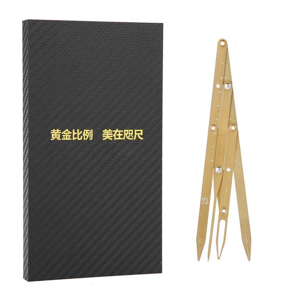 Eyebrow Mapping Tool - Precise & Durable Eyebrow Ruler for Perfect Shaping | Reusable Measuring Tool for Beginners, Architects & Artists | Golden | Ideal for Home Salon, Makeup Practice & Professional Brow Design