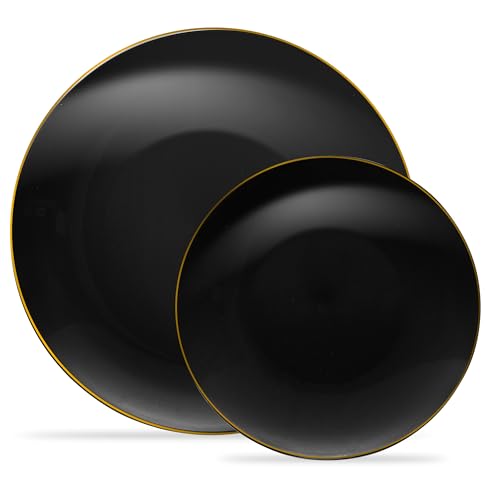 Black with Gold Rim