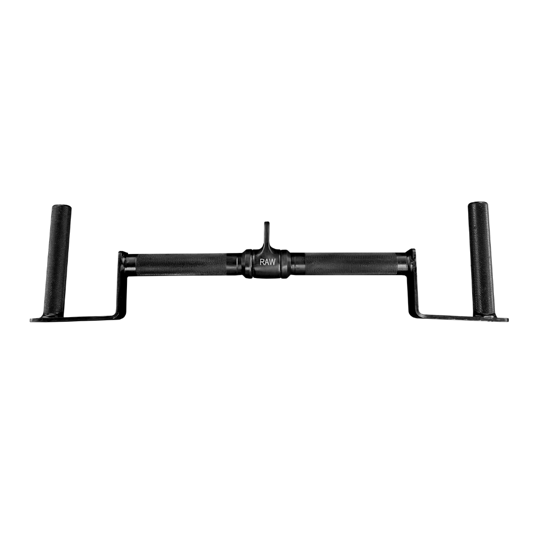 62cm Black Neutral Lat Row Handle with Revolving Mechanism - Perfect for Home Gym & Strength Training