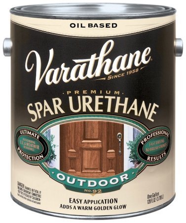 Varathane 242179 1 Gallon Gloss Oil-Based Premium Spar Urethane - Low VOC Wood Finish for Boats, Decks & Outdoor Furniture Protection
