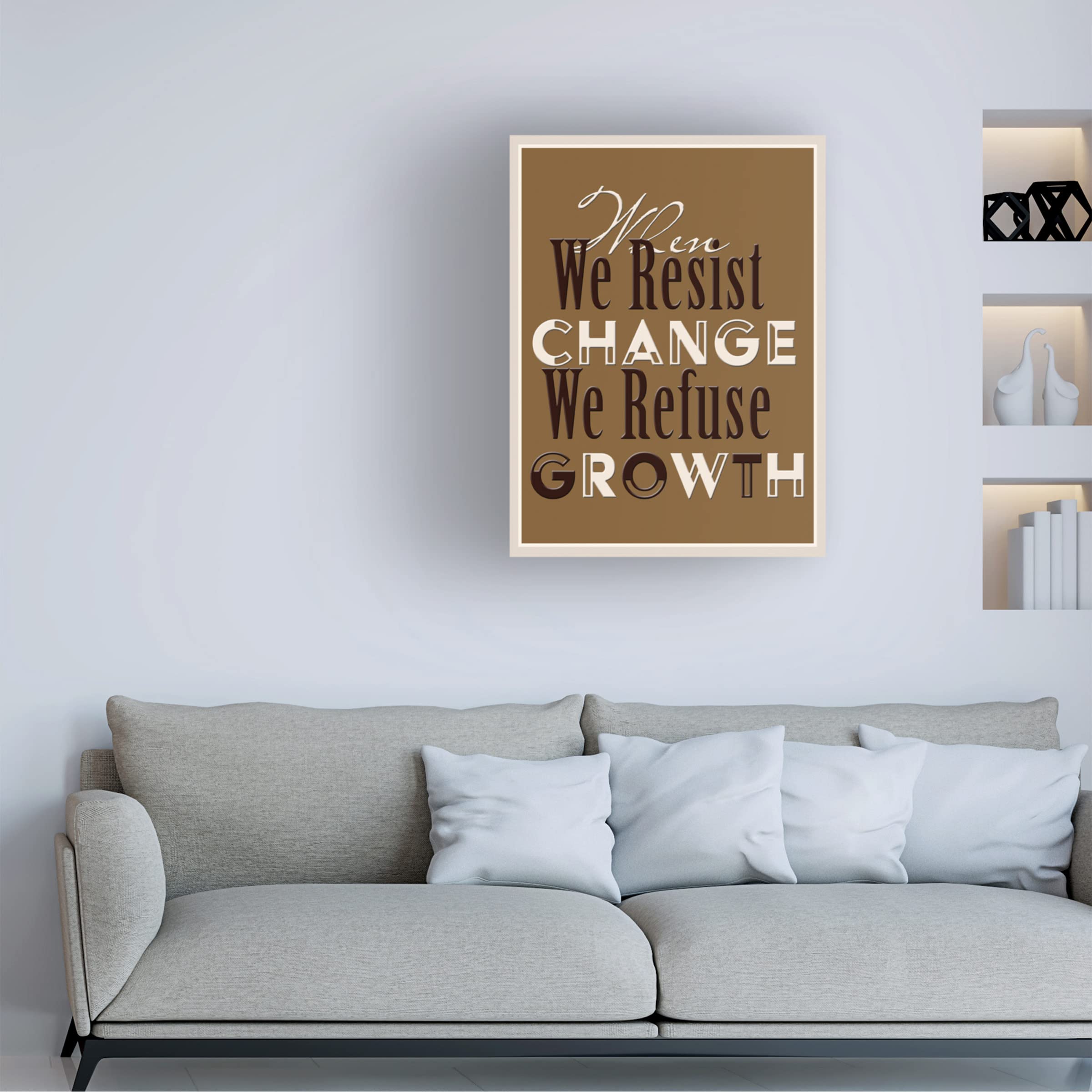 Trademark Fine Art 'Change Word Art' Canvas Print by Richard Homawoo - Inspirational Wall Decor for Living Room, Bedroom & Office