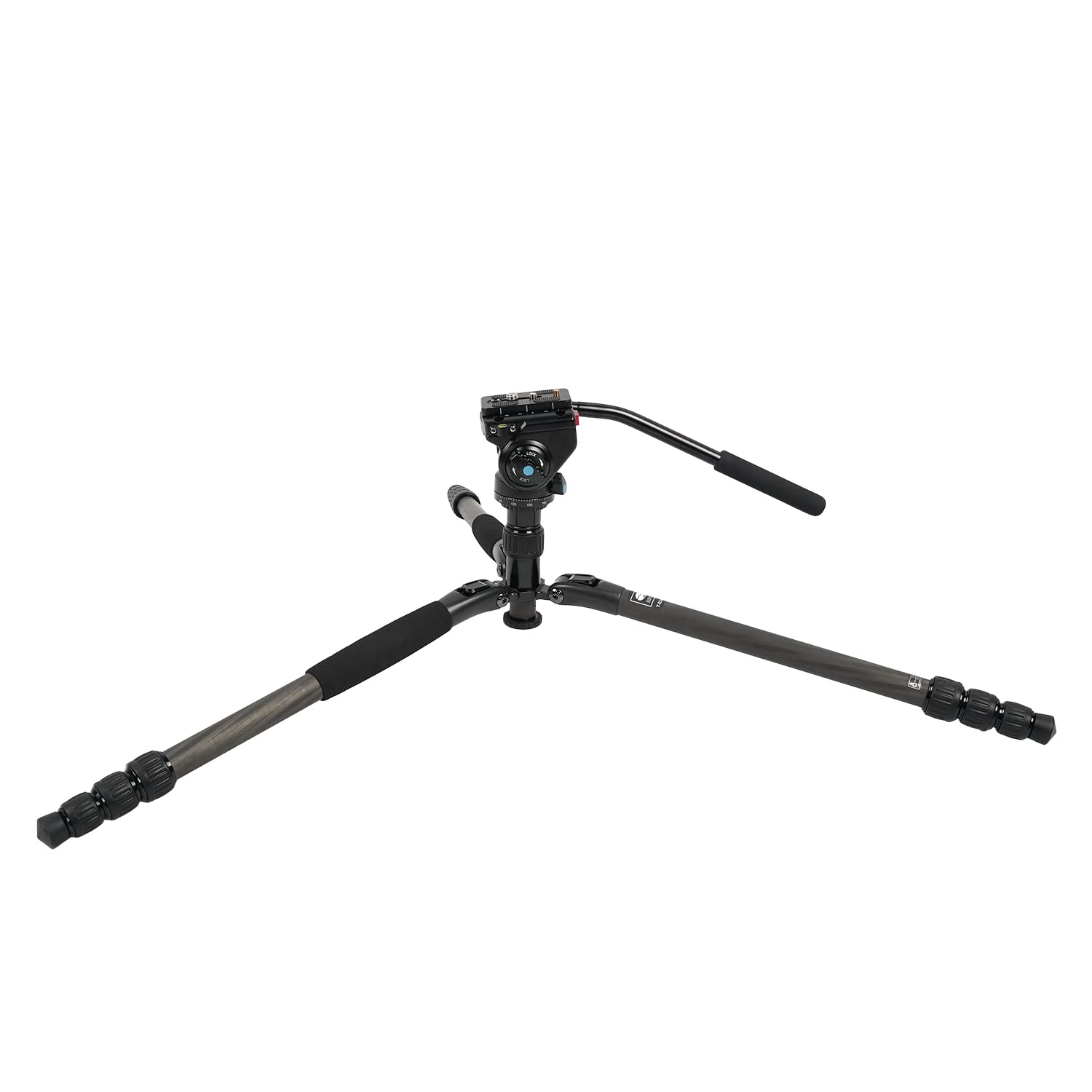 SIRUI T04S Carbon Fiber Tripod with VA-5 Compact Fluid Video Head - Professional Camera Tripod for DSLR, Mirrorless, Video Shooting - Perfect for Travel, Vlogging, and Outdoor Photography (T-024SK+VA-5)
