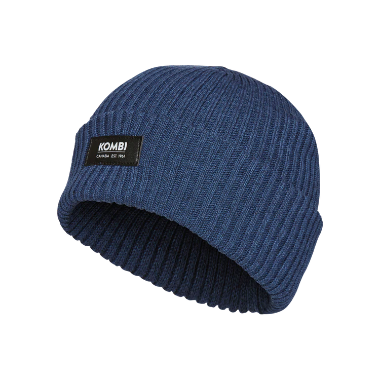 Kombi Cobalt Sidewalk Merino Junior Hat - Warm & Soft Winter Beanie for Kids - Perfect for School, Outdoor Play & Snow Activities