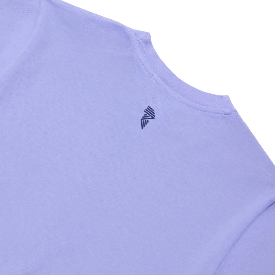 Custom Logo Crop Tee for Women - Soft Baby Lavender Cotton Top for Casual Wear & Street Style