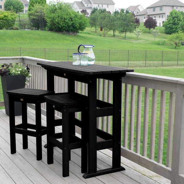 Lehigh 3-Piece Bar Height Balcony Patio Set - Outdoor Bistro Furniture for Small Spaces, Balconies & Decks
