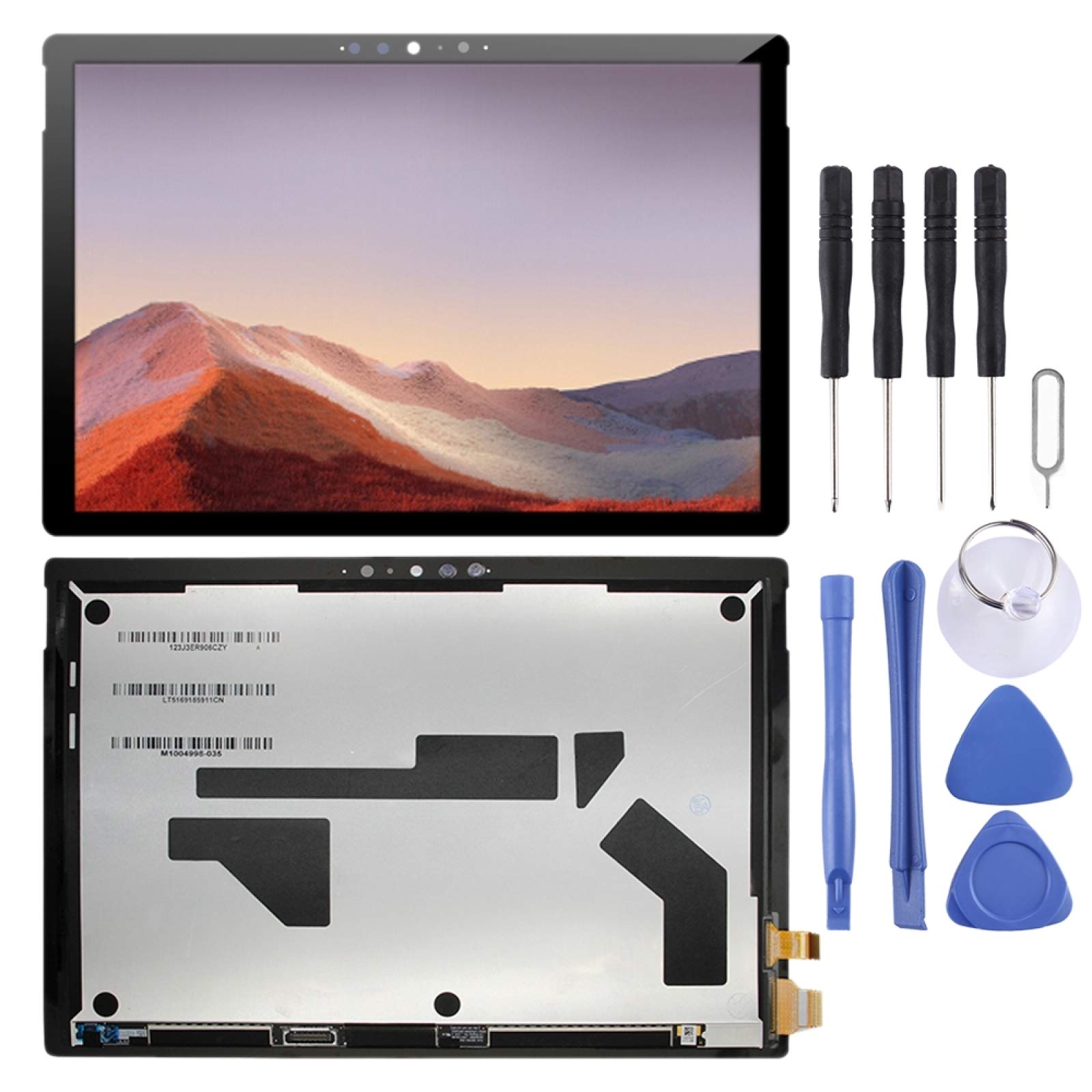 Microsoft Surface Pro 7 1866 LCD Screen & Digitizer Assembly Replacement - Black | Compatible with Surface Pro 7 | Perfect for Screen Repair & DIY Replacement | Office, Home & School Use