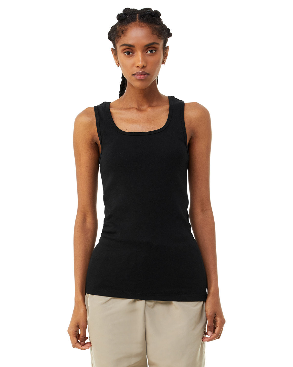 Bella + Canvas 1081 Women's Micro Ribbed Tank Top - Soft Stretchy Slim Fit Sleeveless Shirt for Yoga, Gym & Casual Wear