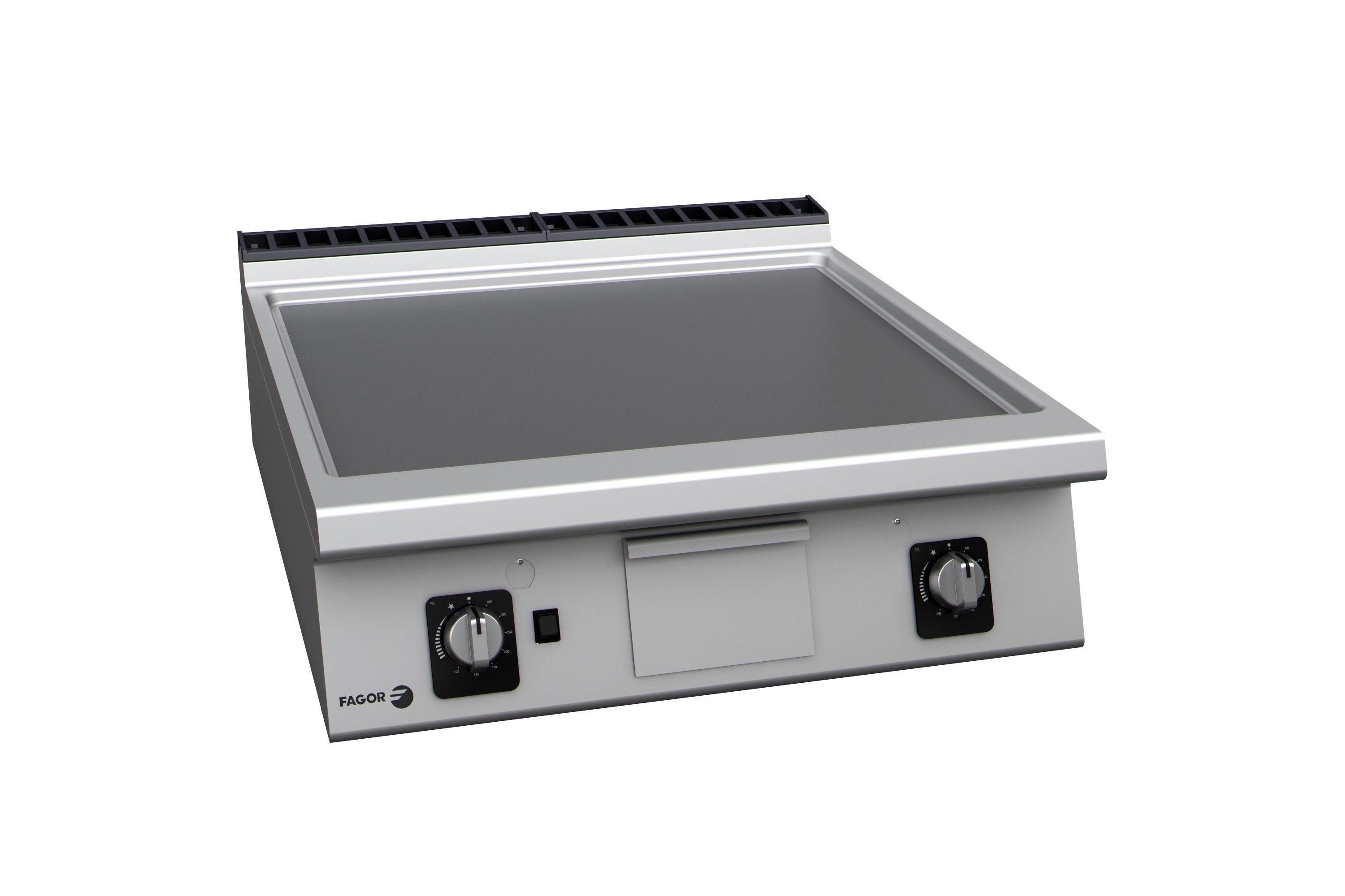 Fagor FTG9 10L 2-Zone Natural Gas Mild Steel Fry Top - Commercial Grade Restaurant Griddle for High-Volume Cooking | Perfect for Breakfast Service, Burger Grilling & Pancake Making