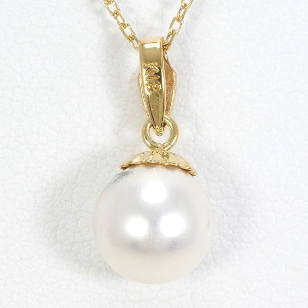 18K Yellow Gold Pearl Necklace for Women - Elegant Bridal Jewelry, Wedding Gift & Anniversary Present - Perfect for Formal Events, Date Nights and Special Occasions