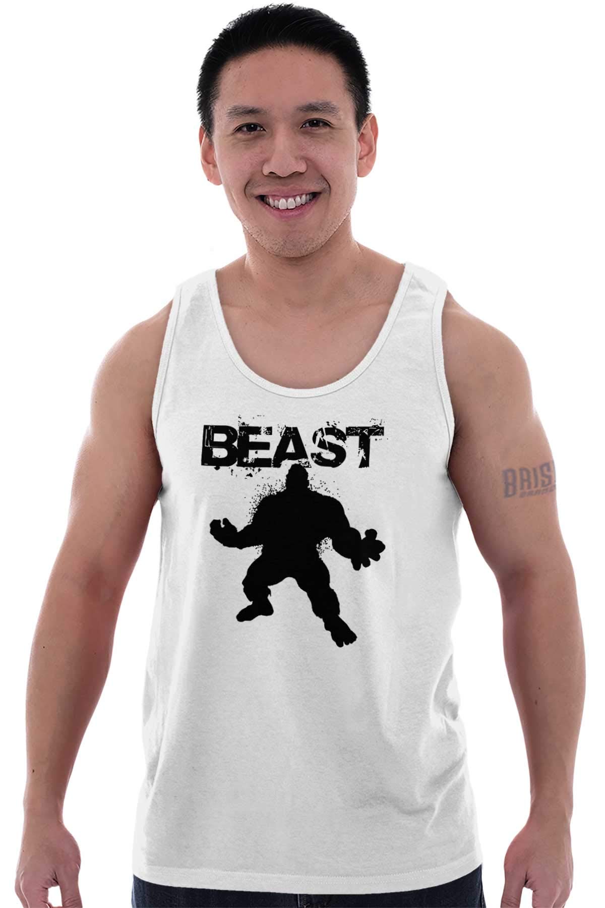 Brisco Brands Beast Gym Fitness Meathead Tank Top - Sleeveless Workout Shirt for Men | Gym, Bodybuilding & Weightlifting Apparel