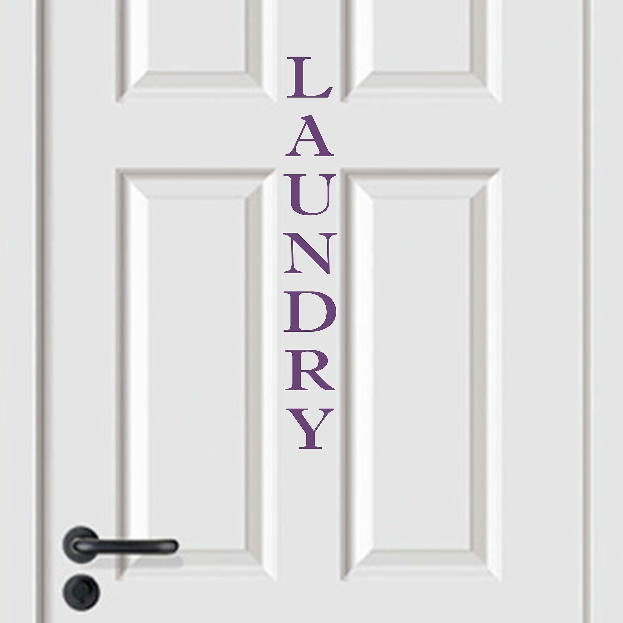 Laundry Room Wall Decal Sticker - Purple Vinyl Door Decor for Laundry Room Organization | Made in USA | Perfect for Home, Apartment & Laundromat Decor