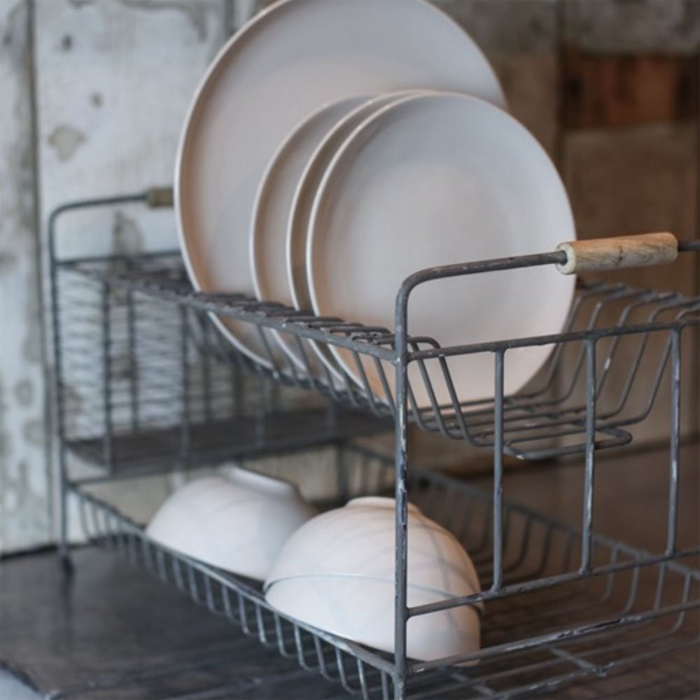 Tilmo Dish Rack - Stainless Steel Kitchen Dish Drainer with Drying Tray - Space Saving Countertop Organizer for Dishes, Cups & Utensils - Perfect for Small Kitchens, Apartments & RVs