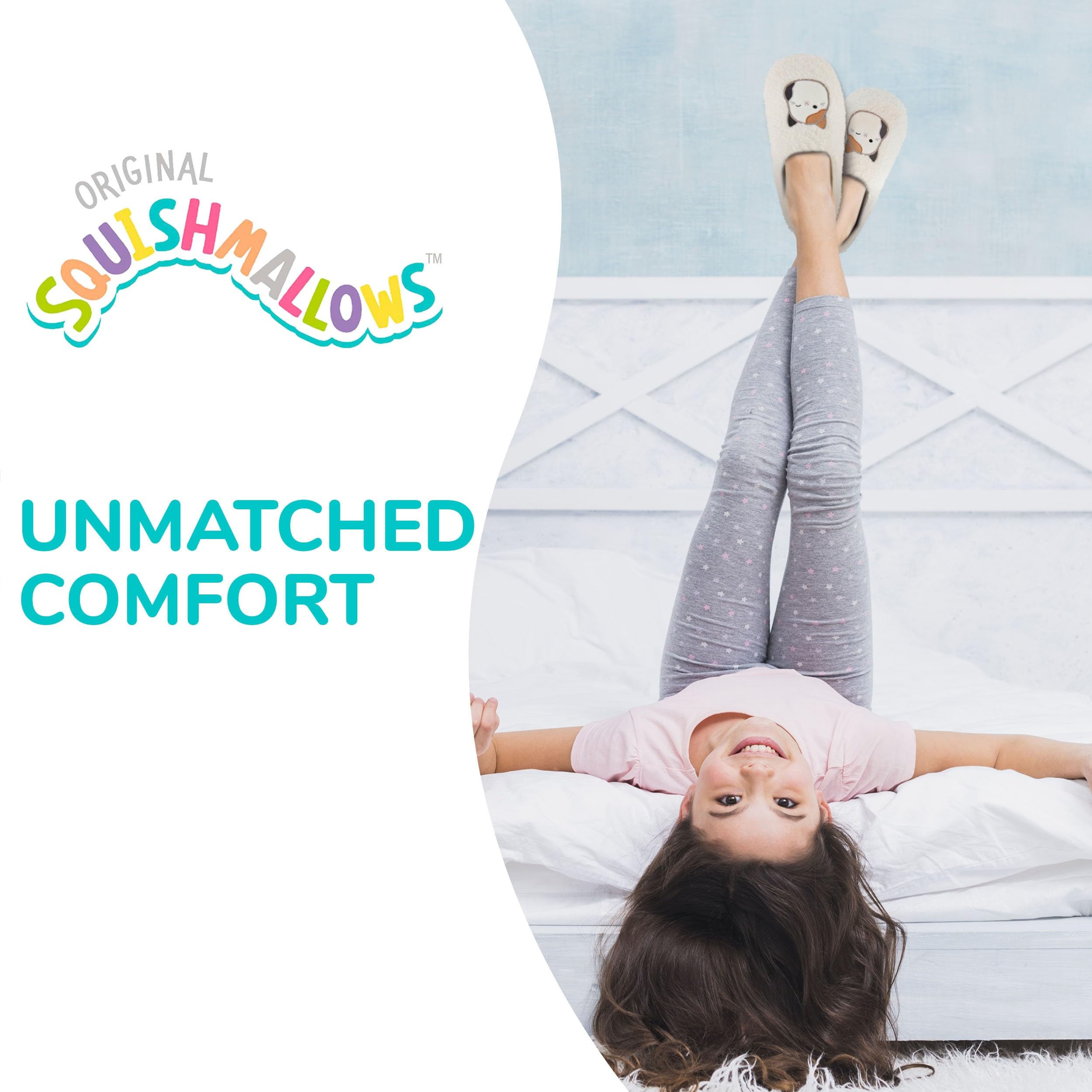 Soft & Cozy Squishmallows Slippers for Women & Kids - Fuzzy Plush House Slippers with Non-Slip Sole | Perfect Gift for Her, Birthday Present & Comfy Indoor/Outdoor Wear