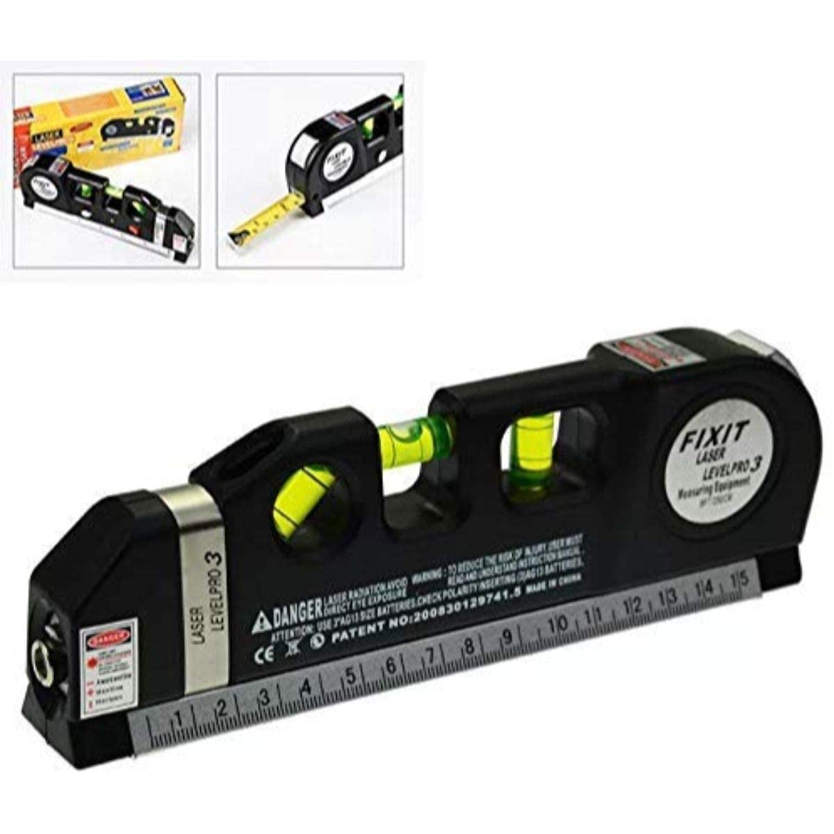 KARTCITY Multipurpose Laser Level - 360° Horizontal & Vertical Alignment with Bubble Vials & Measuring Tape - Perfect for Construction, DIY Projects, and Home Renovations