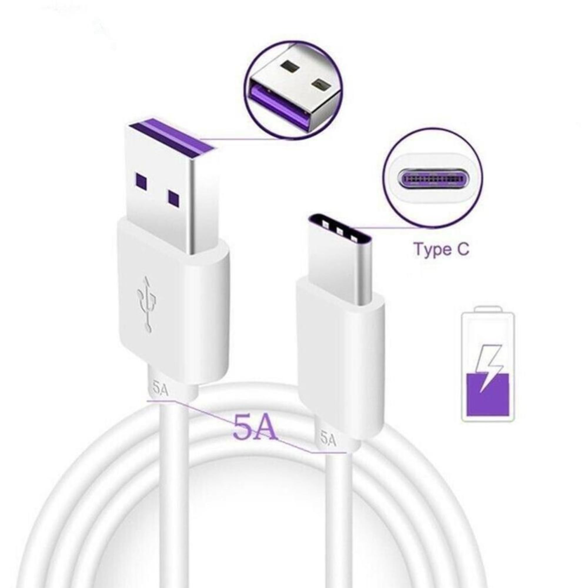 Fast Charging USB C Cable for Samsung Galaxy A14/A14 5G/A15/A15 5G - 5A High-Speed Charger Cord (2 Pack, 1m) - Perfect for Home, Office & Travel Charging