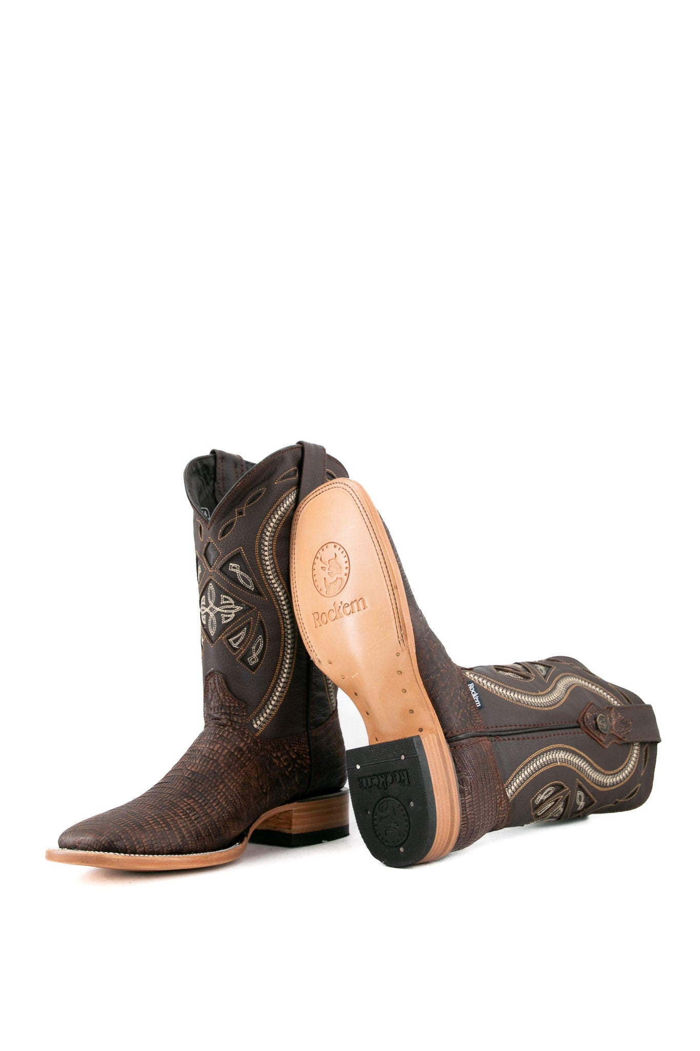 Premium Lizard Print Matte Square Toe Cowboy Boots for Men & Women - Western Style Riding Boots with Comfortable Fit - Perfect for Country Music Festivals, Rodeos & Outdoor Adventures
