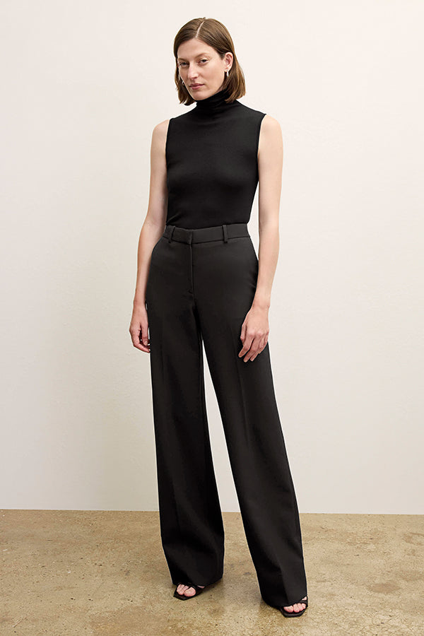 Tinsley Wide Leg Pants for Women - Stretchy Comfort Suit Pants in Black | Perfect for Office, Business Casual & Formal Wear
