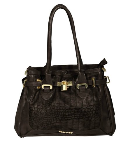 Stylish London Office Tote Bag with Crocodile Embossed Accent - Multiple Color Options for Women's Work & Business Travel