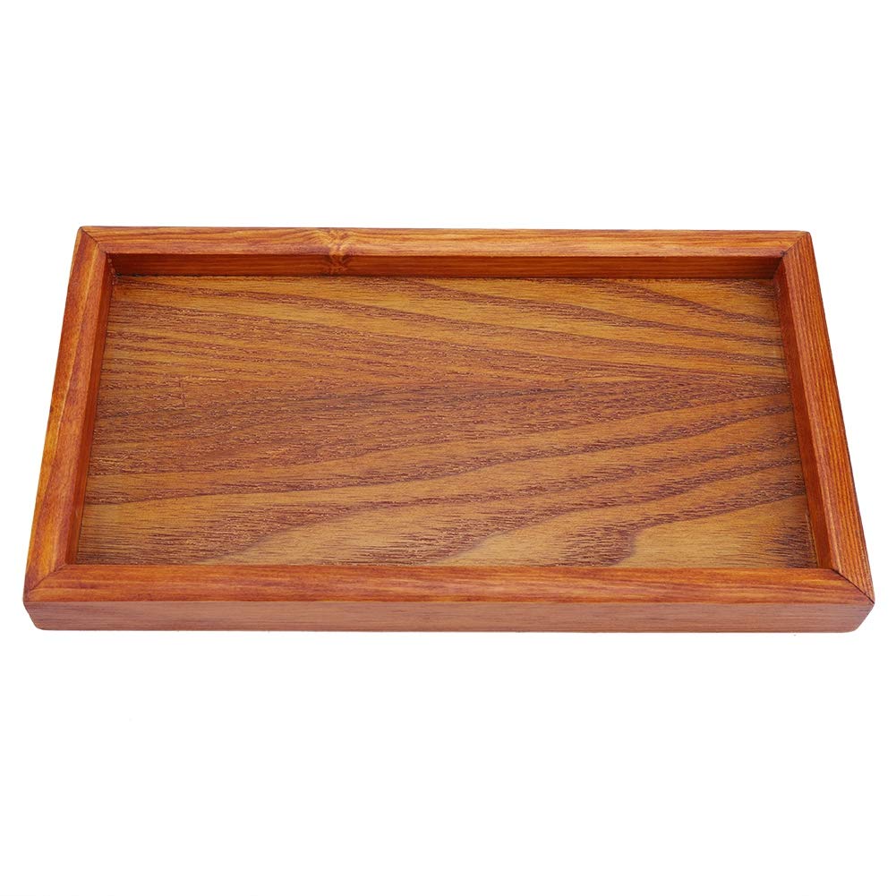 Premium Rectangular Wooden Serving Tray - 22x12cm Tea & Snack Tray for Home, Kitchen, Dining, and Coffee Table Decor | Perfect for Entertaining, Breakfast in Bed, and Afternoon Tea Parties