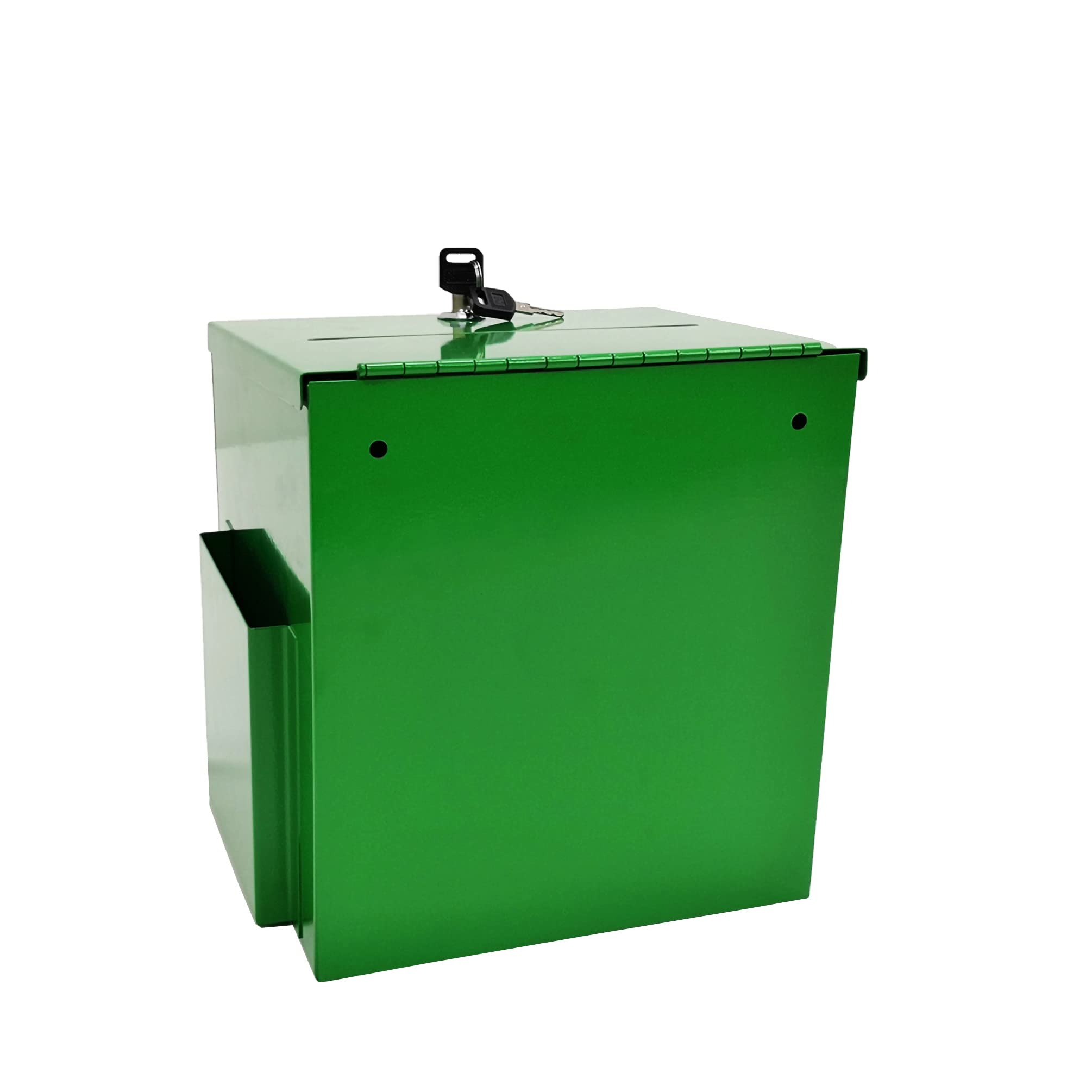 FixtureDisplays® Metal Donation Box - Lockable Charity Collection Box for Churches, Schools & Fundraising Events - 8.6