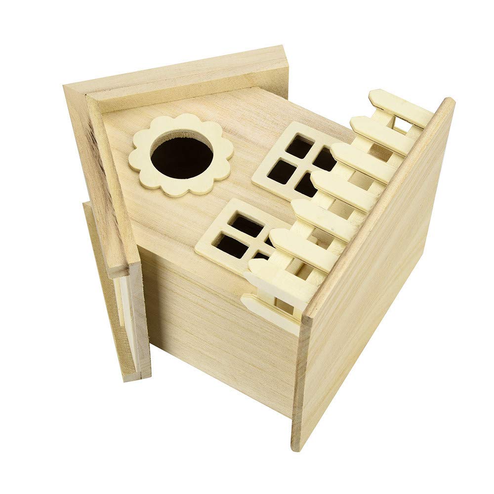 Yu2d Wooden Bird House - Handmade Nesting Box for Wild Birds, Durable Outdoor Birdhouse for Garden, Backyard, and Patio Decoration