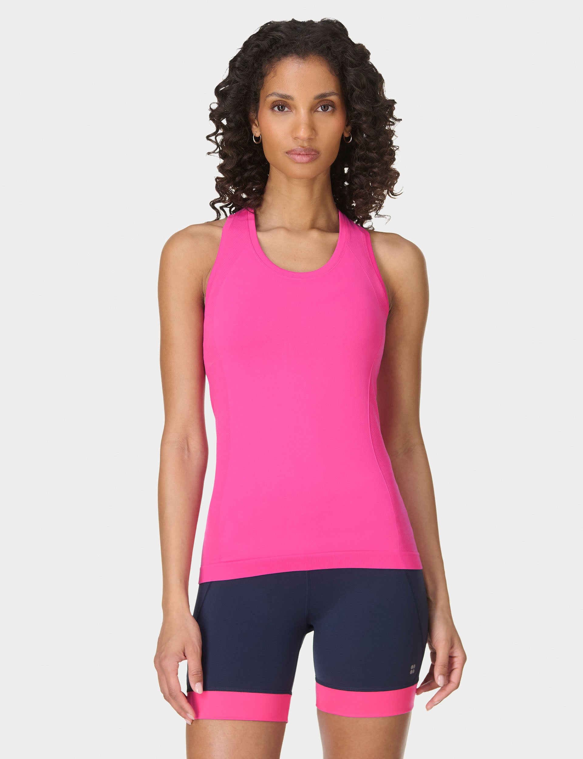 Seamless Gym Vest for Athletes - Fuchsia Pink Workout Top for Women | Perfect for Yoga, Running & Fitness Training
